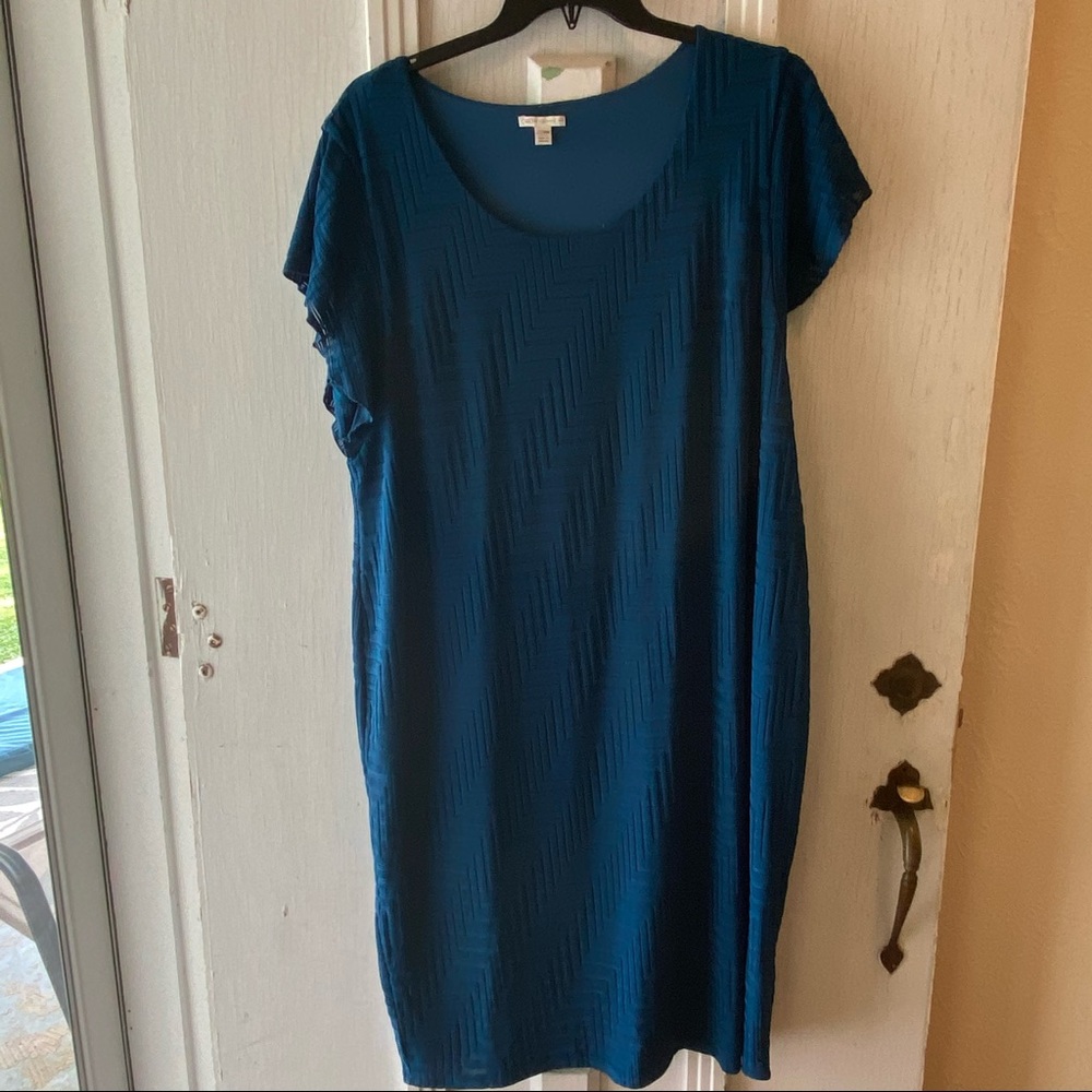 Blue Patterned Shift dress